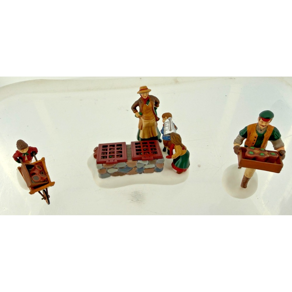 Department 56 Dickens Village Tending The Cold Frame Set of 3 Porcelain Figures